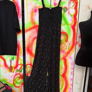 Chic Black Floral Women's Jumpsuit